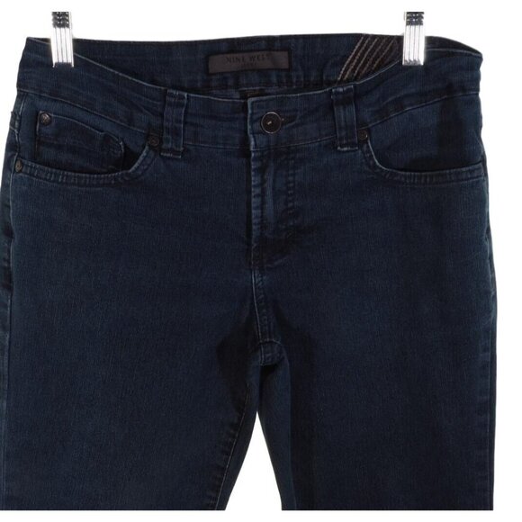 Nine West Jeans Womens 2 Petite 25 x 27 Straight Leg Dark Stretch Flare - Picture 3 of 8